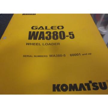 Komatsu Denmark  WA380-5 Wheel Loader Operation &amp; Maintenance Manual Year 2004