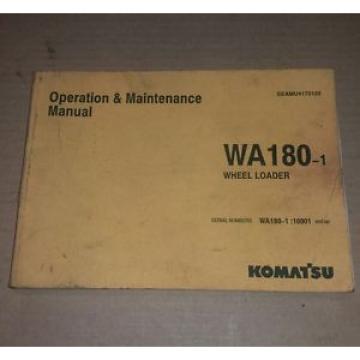 Komatsu Haiti  WA180-1 OPERATION MAINTENANCE MANUAL WHEEL LOADER