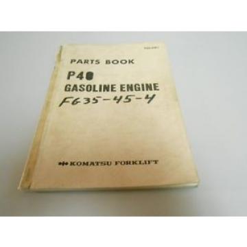 Komatsu Grenada  Forklift P40 Gasoline Engine Parts Book # P40-PNE1