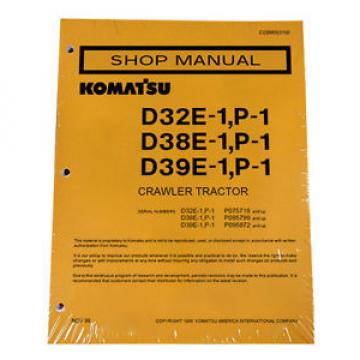 Komatsu erde  D32E-1, D32P-1, D38E-1, D38P-1, D39E-1, D39P-1 Dozer Service Manual