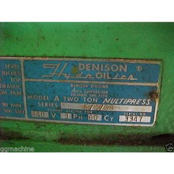 2 TON DENISON MODEL A HYDRAULIC C FRAME PUNCH PRESS,DWELL,DOUBLE PALM BUTTONS