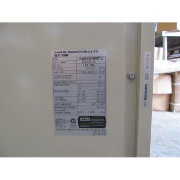 DAIKIN Great Britain (UK)  MODEL NUMBER RWEYQ72PCTJ, VRV-IV WATER COOLED HEAT PUMP - RWEYQ SERIES