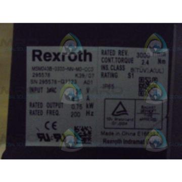 REXROTH Czech Republic   MSM040B-0300-NN-M0-CC0  SERVO MOTOR USED