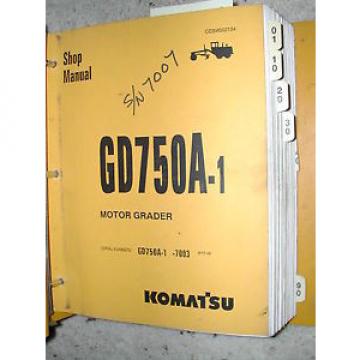 Komatsu Czech Republic  GD750A-1 SERVICE SHOP REPAIR MANUAL MOTOR GRADER CEBM002104 BINDER BOOK