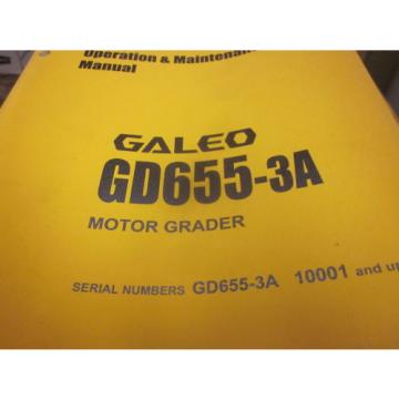 Komatsu Chile  GD655-3A Motor Grader Operation &amp; Maintenance Manual s/n 10001-