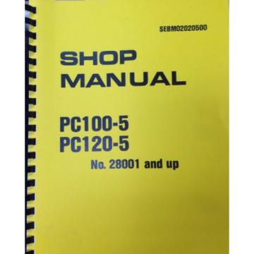 Komatsu Iceland  PC120-5 PC100-5 excavator Service Shop Manual