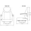 KOMATSU Dominican Republic  EXCAVATOR SEAT - FITS VARIOUS MODELS #S2