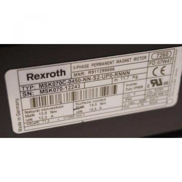 Origin Kenya  BOSCH REXROTH MSK070C-0450-NN-S2-UPO-RNNN SERVO MOTOR MSK070C0450NNS2UPORNNN #4 image