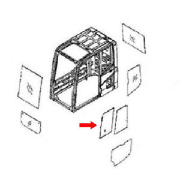 20Y-54-52850 erde  Front Door Slider Glass fits Komatsu Excavator PC220-7 PC220-7Z #1 image