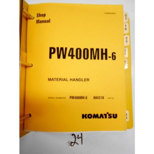 Komatsu Djibouti  PW400MH-6 Material Handler Shop Service Manual  Serial #&#039;s A84210-up #1 image