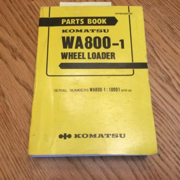 Komatsu Libya  WA800-1 PARTS MANUAL BOOK CATALOG WHEEL LOADER PEPB04280100 GUIDE LIST #1 image