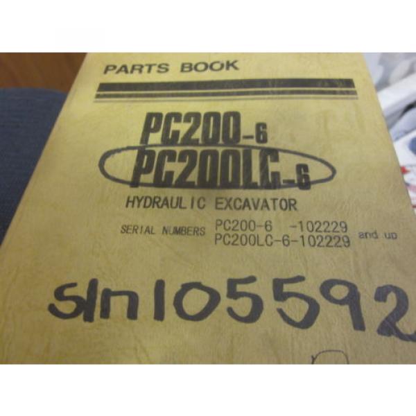 Komatsu Gambia  PC200-6 PC200LC-6 Hydraulic Excavator Parts Book Manual s/n 102229 Up #1 image