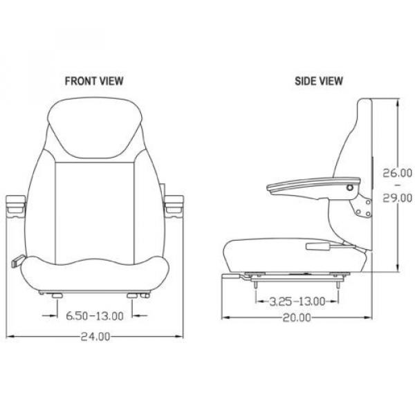 KOMATSU Dominican Republic  EXCAVATOR SEAT - FITS VARIOUS MODELS #S2 #10 image