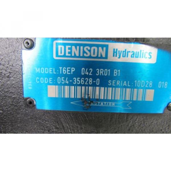 DENISON HYDRAULICS T6EP 042 3R01 B1 DOUBLE VANE HYDRAULIC PUMP #8 image