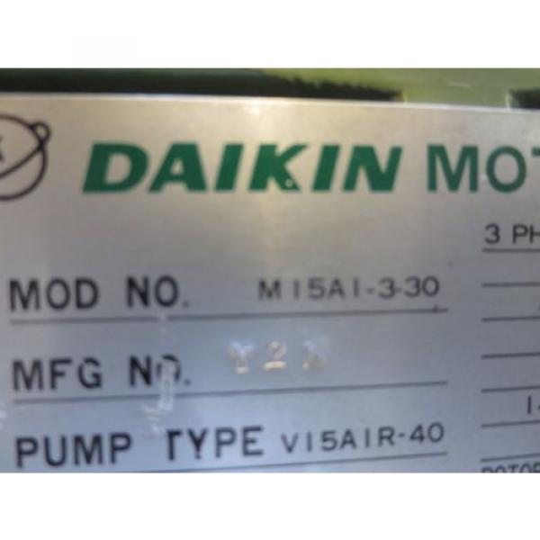 DAIKIN Kazakhstan  3 PHASE INDUCTION MOTOR M15A1-3-30 PUMP V15A1R-40 CNC #2 image