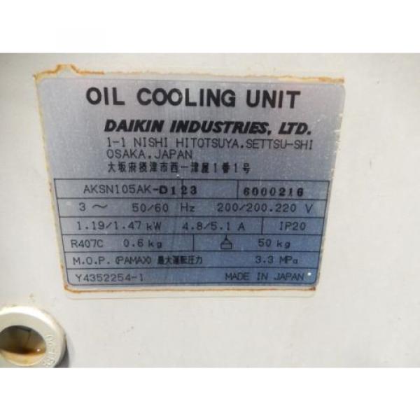 Daikin Finland  Industries Oil Cooling Unit AKSN105AK-D123 Used #2 image