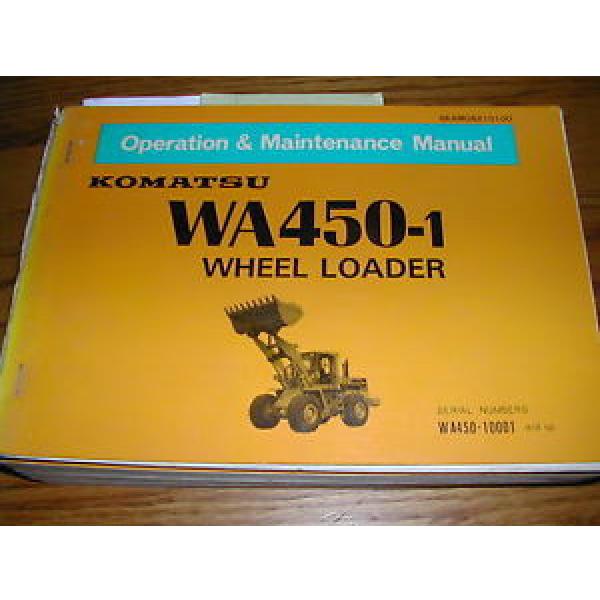 Komatsu Jordan  WA450-1 OPERATION MAINTENANCE MANUAL WHEEL LOADER OPERATOR GUIDE BOOK #1 image