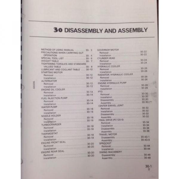 Komatsu Iceland  PC120-5 PC100-5 excavator Service Shop Manual #5 image