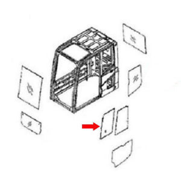 20Y-54-35831 China  Front Door Slider Glass Fits Komatsu Excavator PC220-6 PC220-6Z #1 image