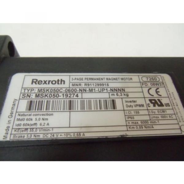 REXROTH Honduras  MSK050C-0600-NN-M1-UP1-NNNN SERVO MOTOR Origin IN BOX #5 image